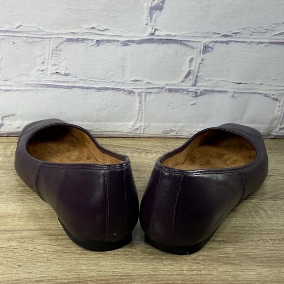 Vionic Orinda Ballet Flats Women's 11 Wide Plum Purple Square Toe Comfort Shoes - Picture 4 of 8